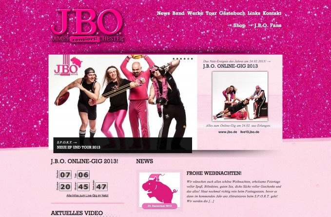 Neue J.B.O. Website